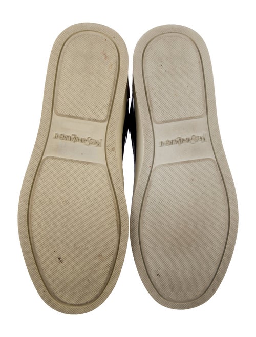 Yves Saint Laurent Patent Leather Embroidered Accent Sneakers