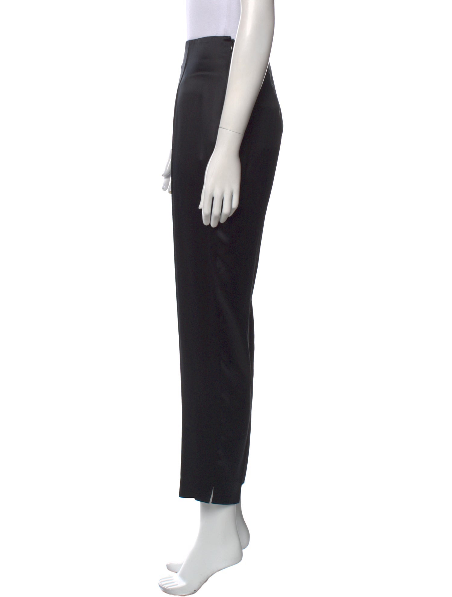 Yves Saint Laurent Silk Straight Leg Pants