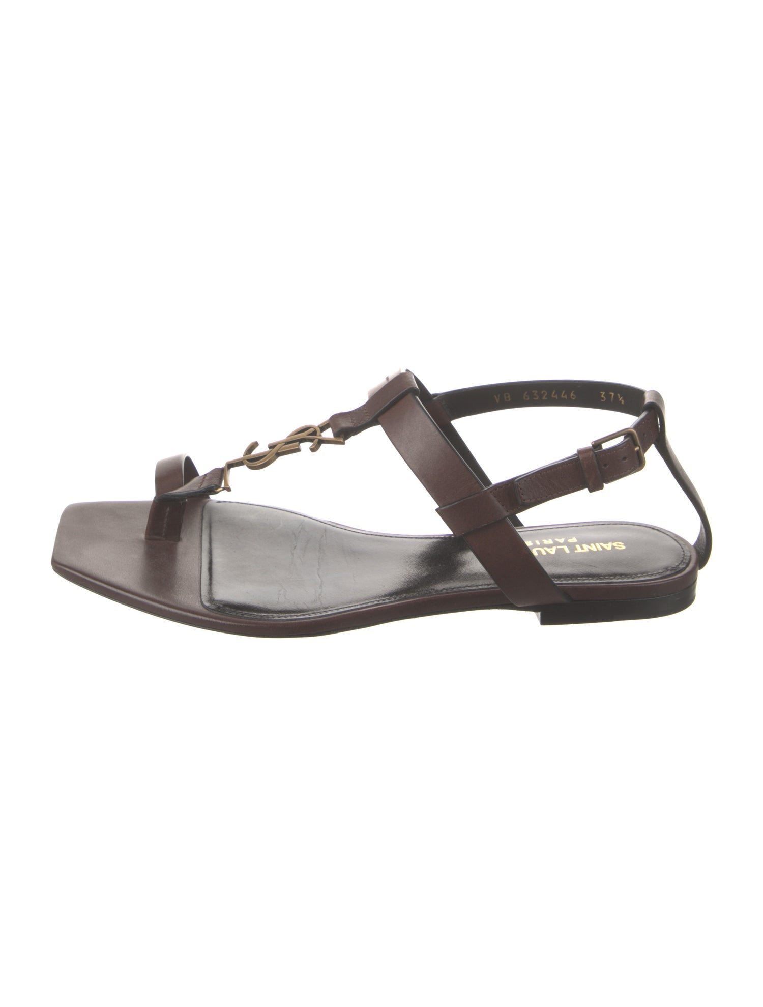 Yves Saint Laurent Leather T-Strap Sandals