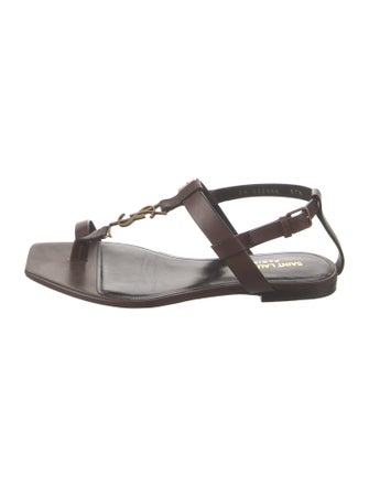 Yves Saint Laurent Leather T-Strap Sandals