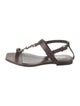 Yves Saint Laurent Leather T-Strap Sandals