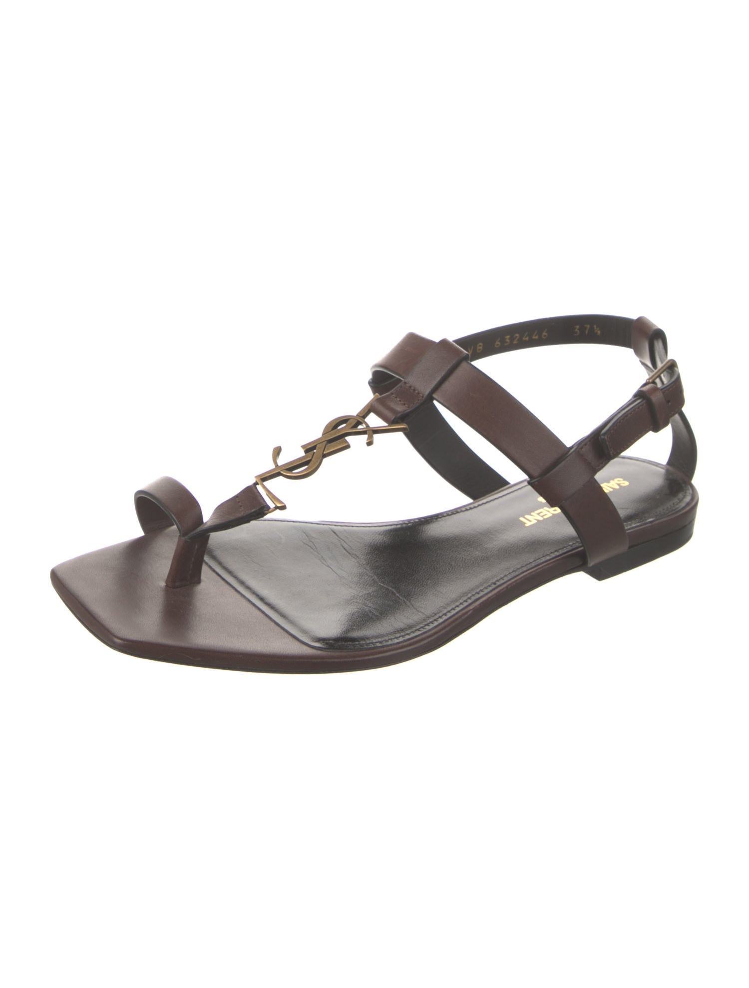 Yves Saint Laurent Leather T-Strap Sandals