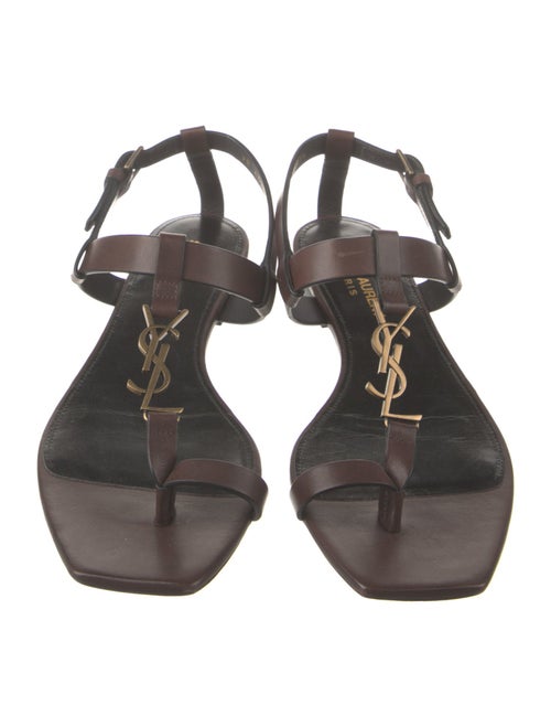 Yves Saint Laurent Leather T-Strap Sandals