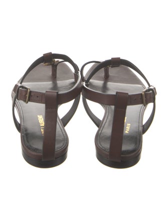 Yves Saint Laurent Leather T-Strap Sandals