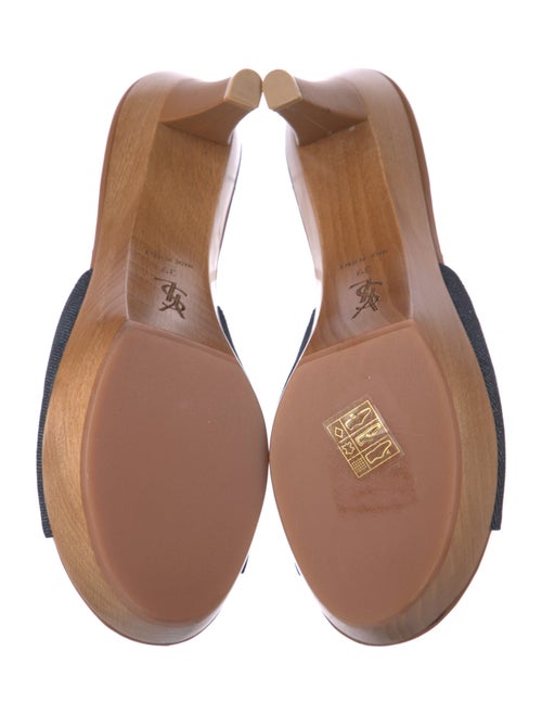 Yves Saint Laurent Denim Slides