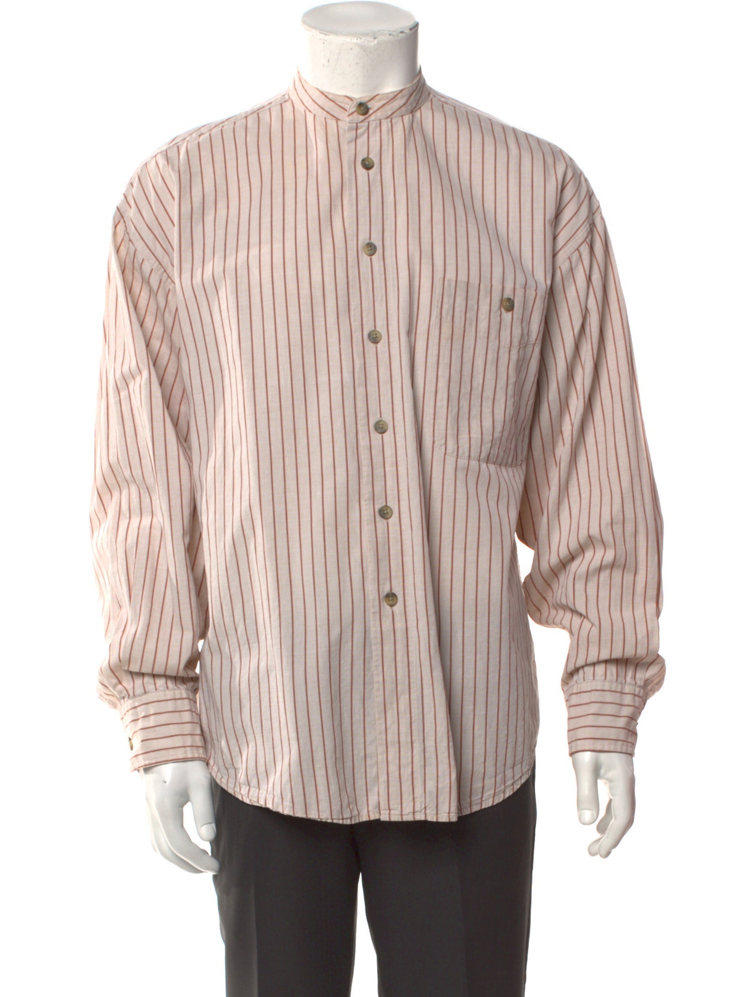 Yves Saint Laurent Striped Long Sleeve Shirt