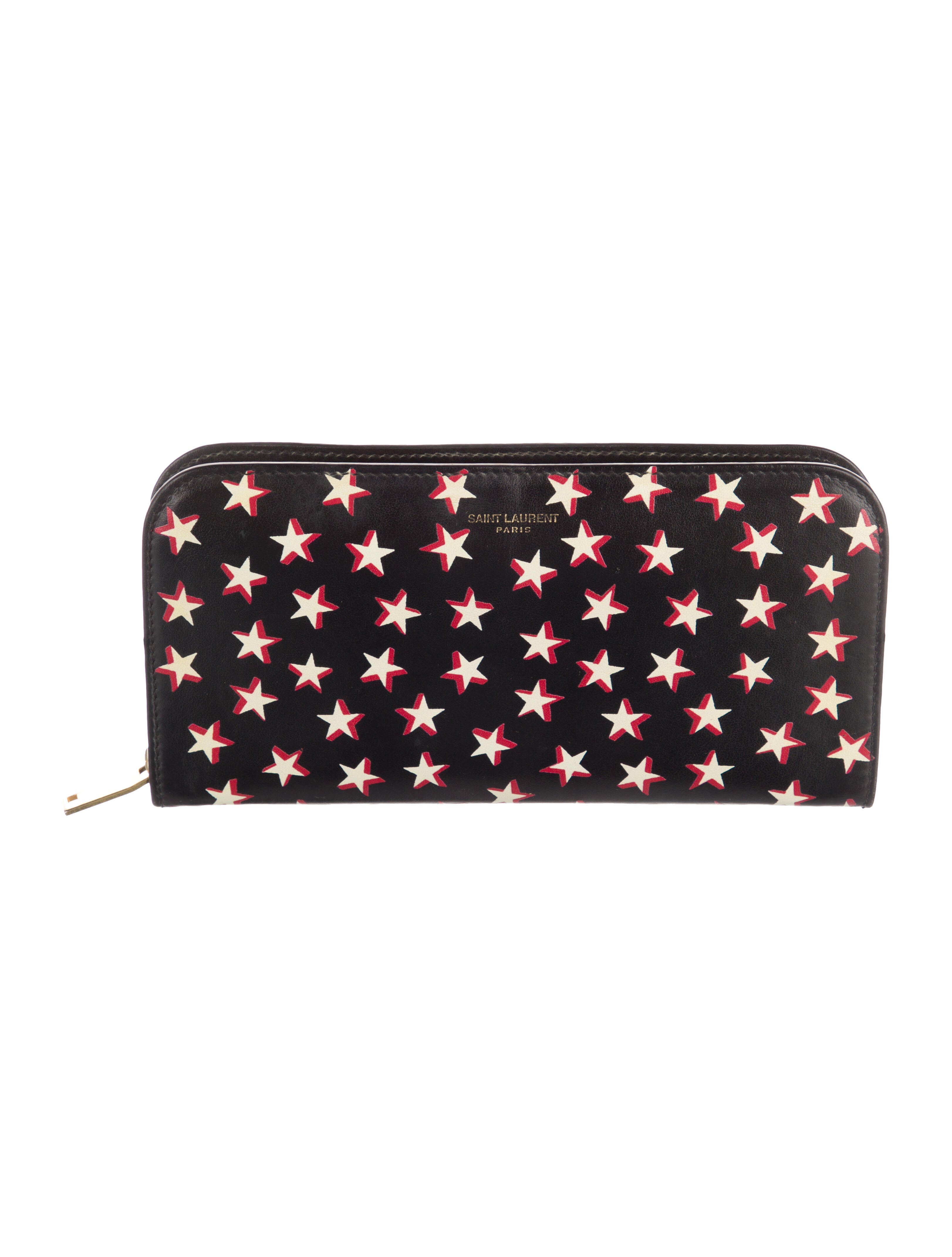 Yves Saint Laurent Leather Printed Continental Wallet