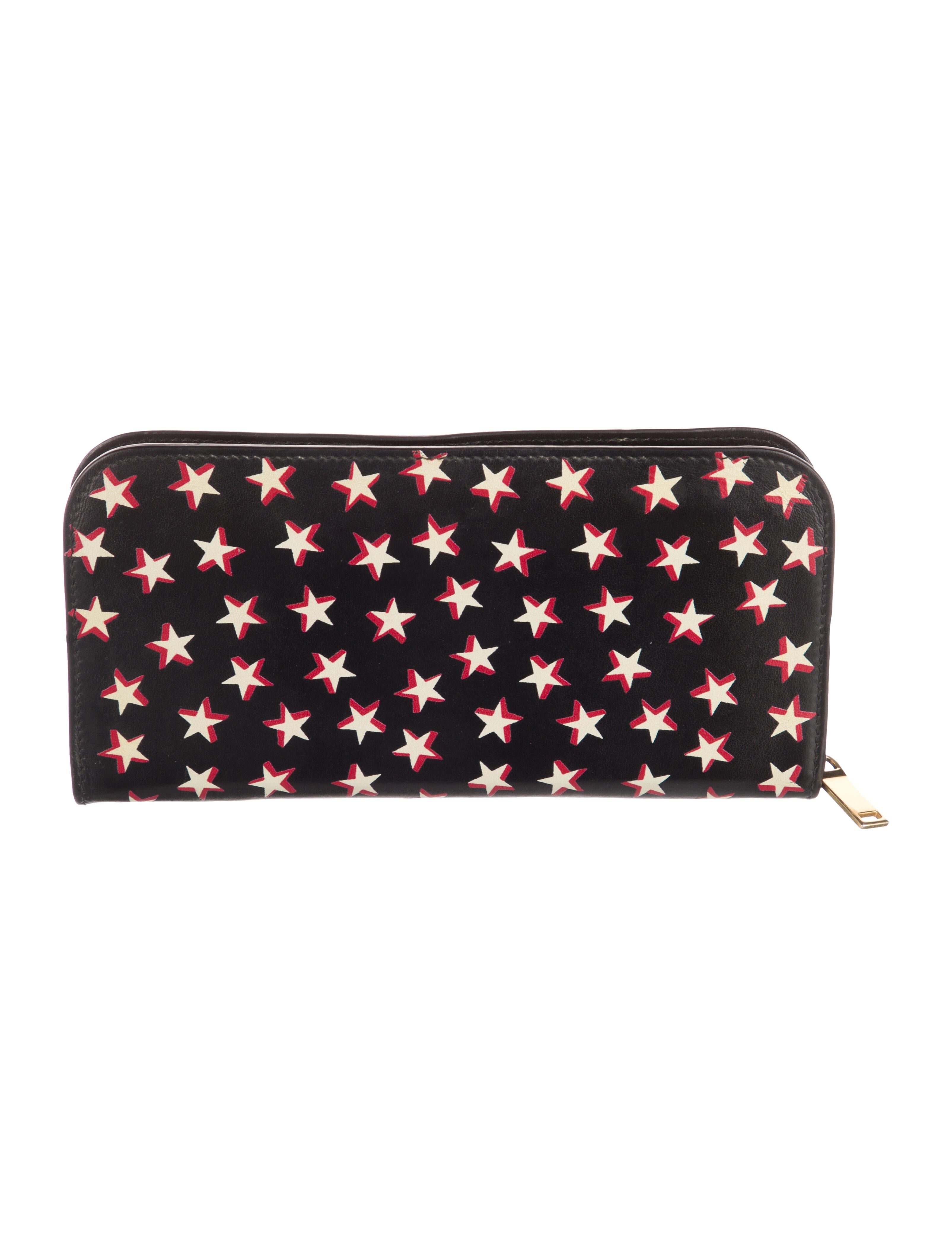 Yves Saint Laurent Leather Printed Continental Wallet