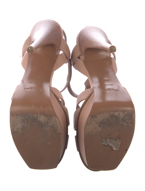Yves Saint Laurent Rive Gauche Tribute Leather T-Strap Sandals