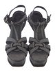 Yves Saint Laurent Felt T-Strap Sandals