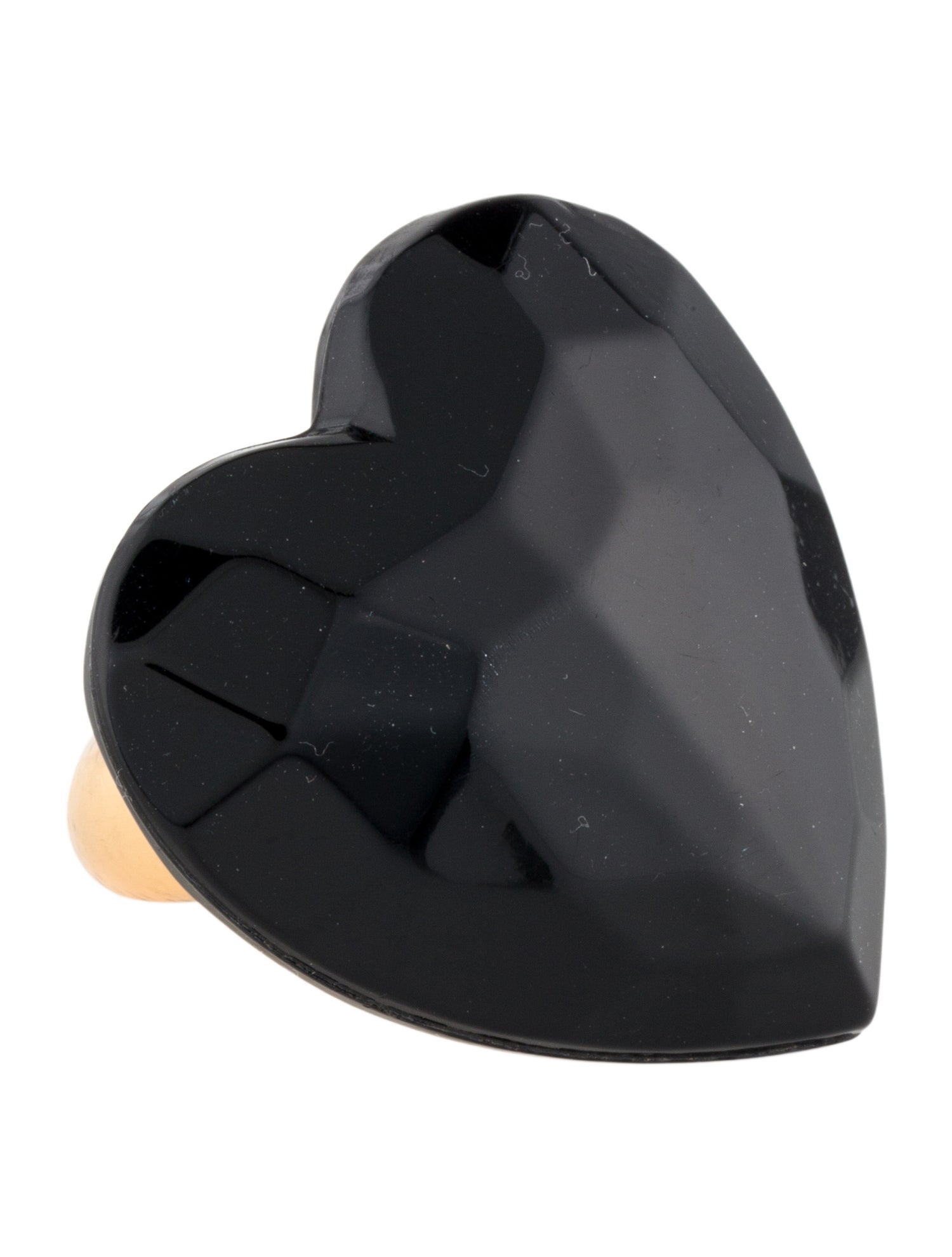 Yves Saint Laurent Resin Heart Cocktail Ring
