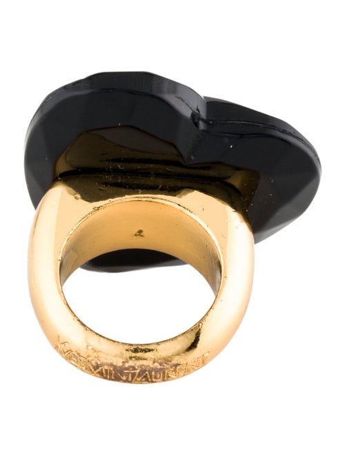 Yves Saint Laurent Resin Heart Cocktail Ring