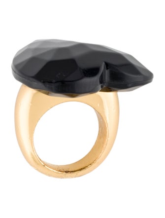 Yves Saint Laurent Resin Heart Cocktail Ring