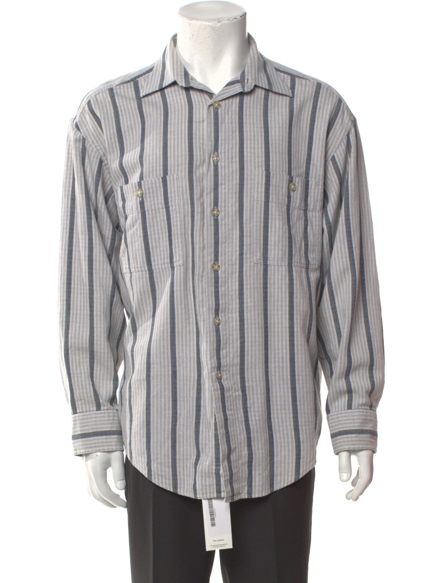 Yves Saint Laurent Striped Long Sleeve Shirt
