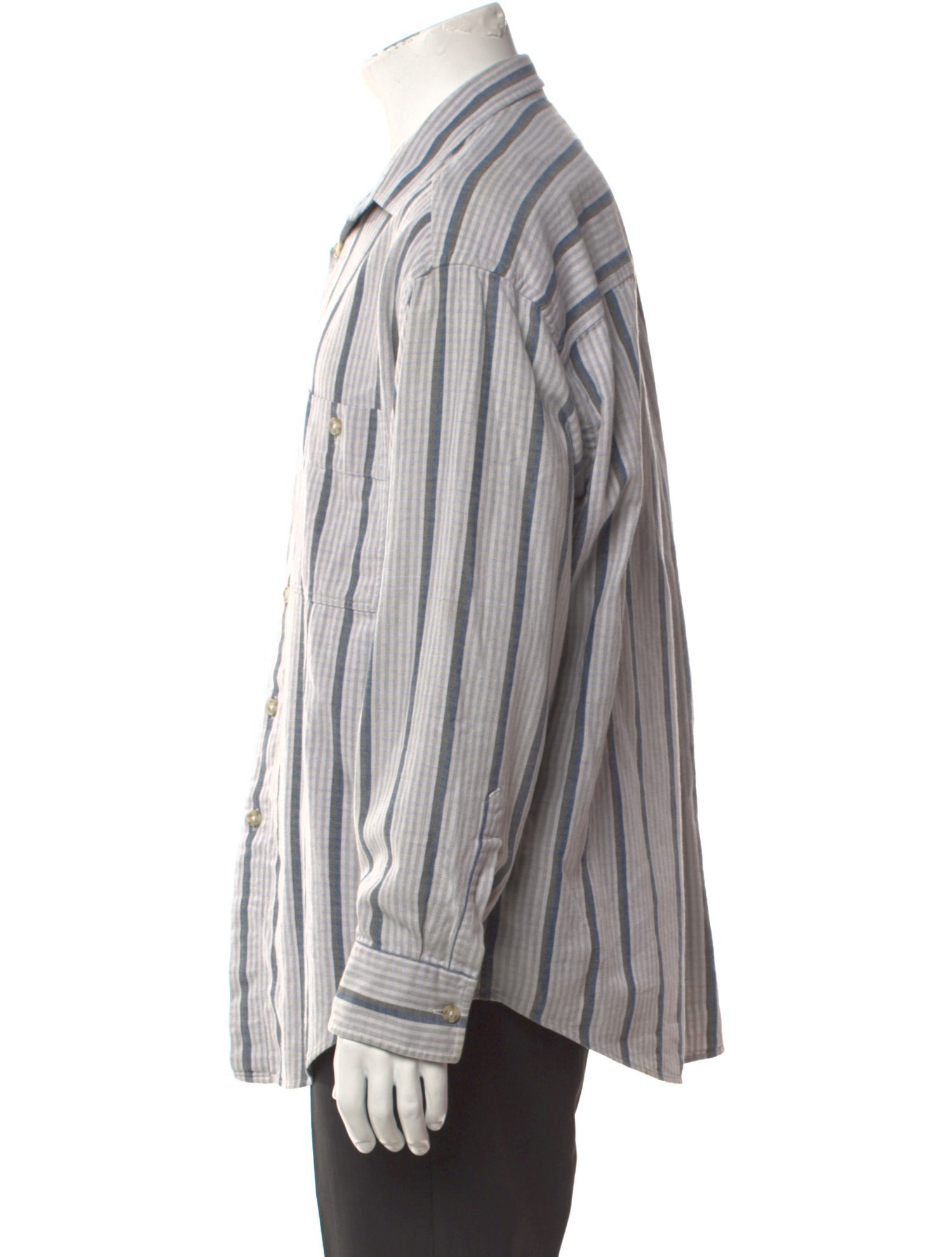 Yves Saint Laurent Striped Long Sleeve Shirt