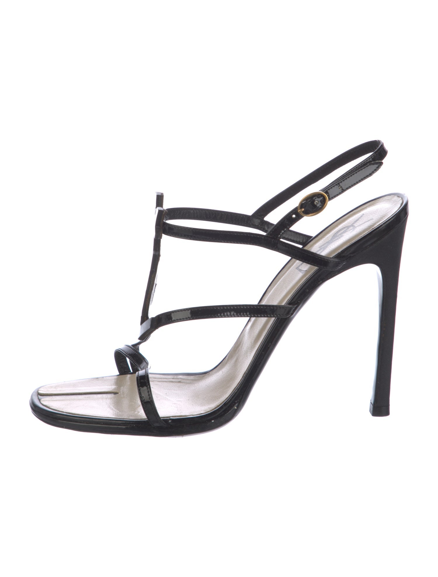 Yves Saint Laurent Rive Gauche Vintage Chevron Slingback Sandals