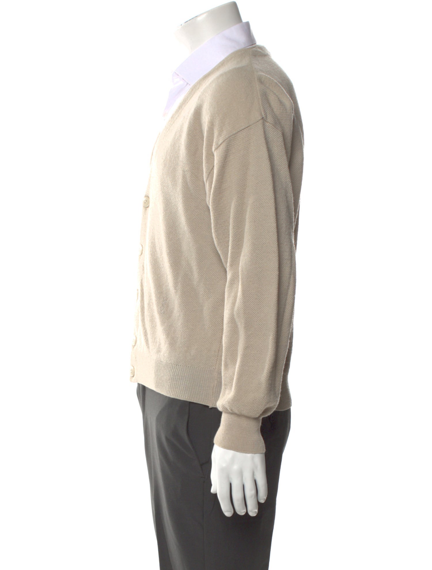 Yves Saint Laurent V-Neck Long Sleeve Cardigan