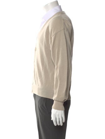 Yves Saint Laurent V-Neck Long Sleeve Cardigan