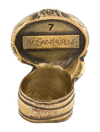 Yves Saint Laurent Glass Cabochon Arty Ovale Ring