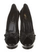 Yves Saint Laurent Patent Leather Bow Accents Pumps