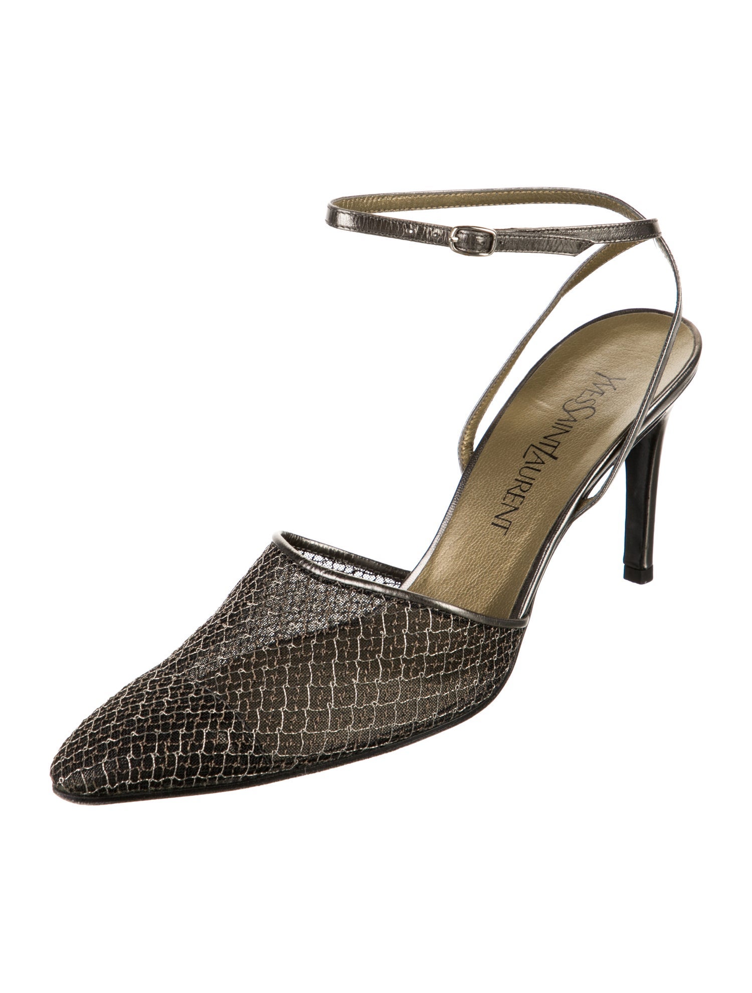 Yves Saint Laurent Leather Slingback Pumps