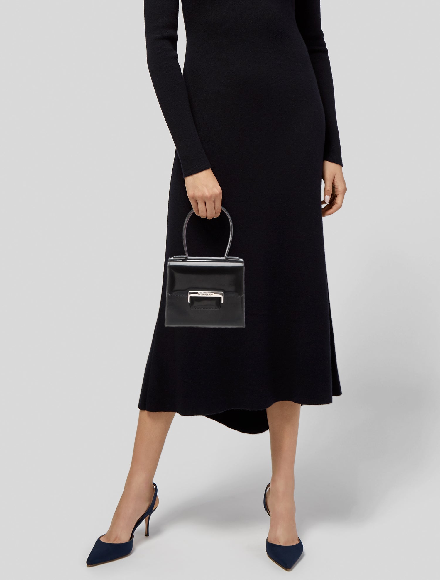 Yves Saint Laurent Patent Leather Top Handle Bag