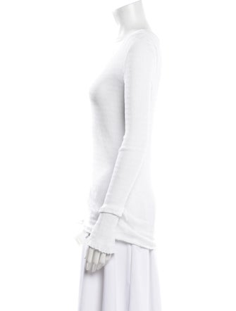 Yves Saint Laurent V-Neck Long Sleeve Top