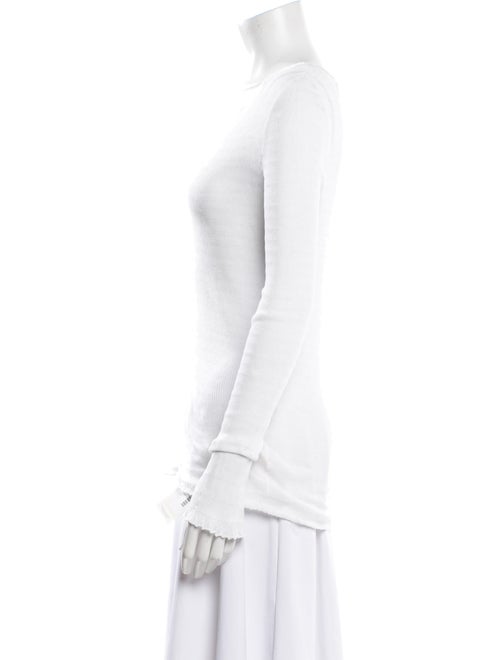 Yves Saint Laurent V-Neck Long Sleeve Top