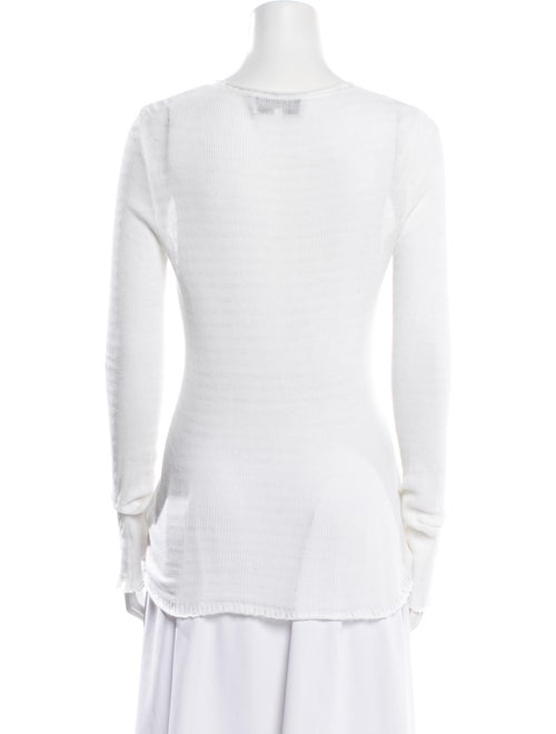 Yves Saint Laurent V-Neck Long Sleeve Top