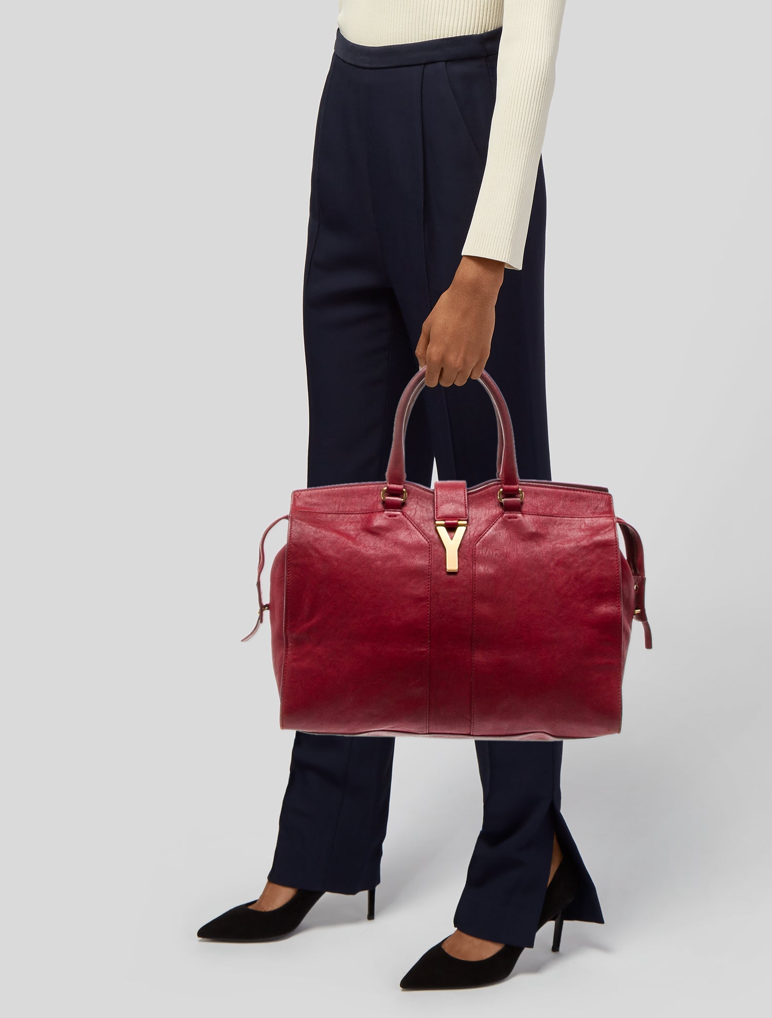 Yves Saint Laurent Leather Top Handle Bag