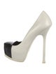 Yves Saint Laurent Leather Colorblock Pattern Pumps