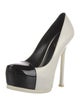 Yves Saint Laurent Leather Colorblock Pattern Pumps