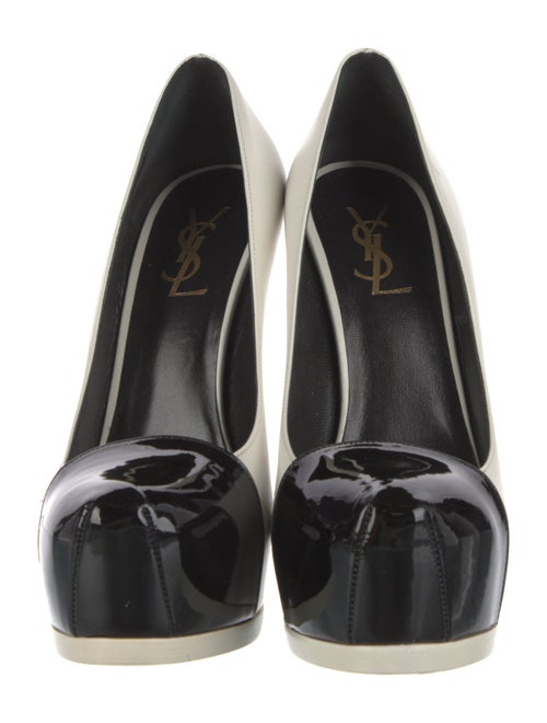Yves Saint Laurent Leather Colorblock Pattern Pumps
