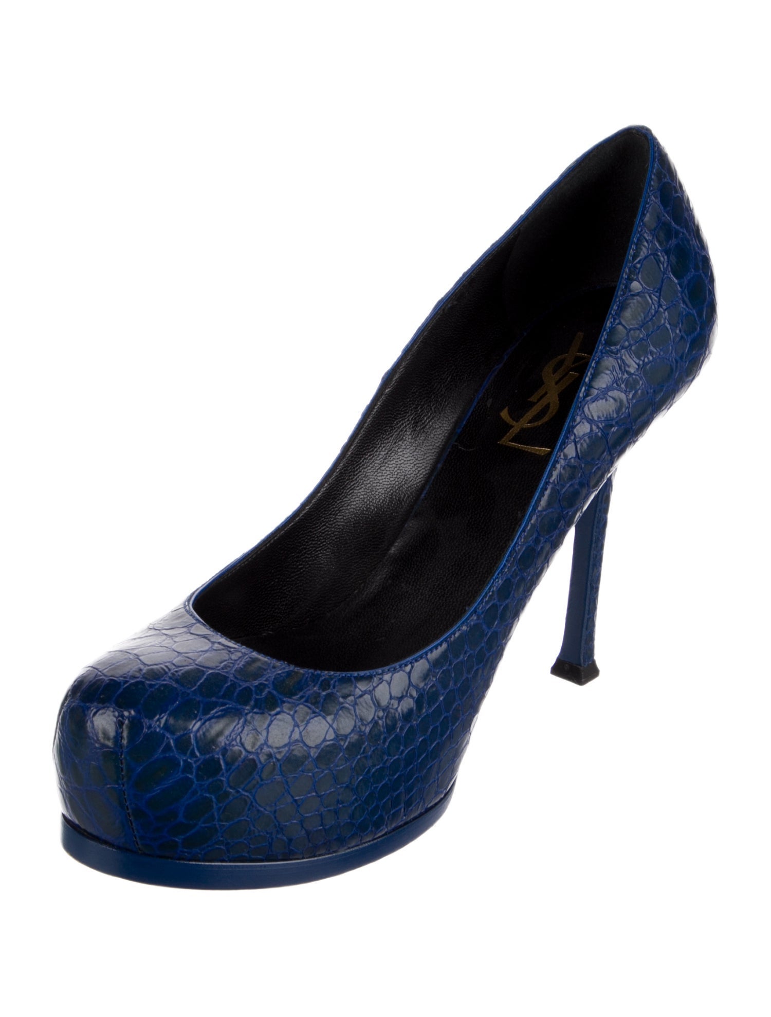 Yves Saint Laurent Leather Animal Print Pumps