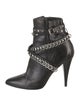 Yves Saint Laurent Spike Accents Leather Boots