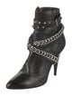 Yves Saint Laurent Spike Accents Leather Boots