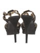 Yves Saint Laurent Suede Leather Trim Embellishment T-Strap Pumps