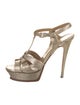 Yves Saint Laurent Leather T-Strap Sandals