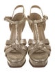 Yves Saint Laurent Leather T-Strap Sandals