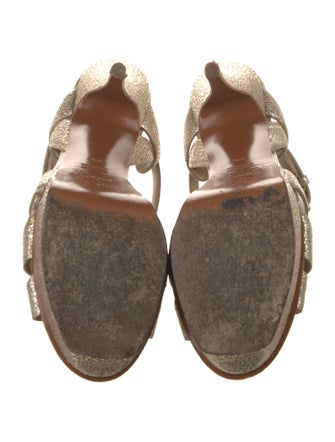 Yves Saint Laurent Leather T-Strap Sandals
