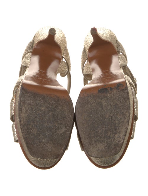Yves Saint Laurent Leather T-Strap Sandals