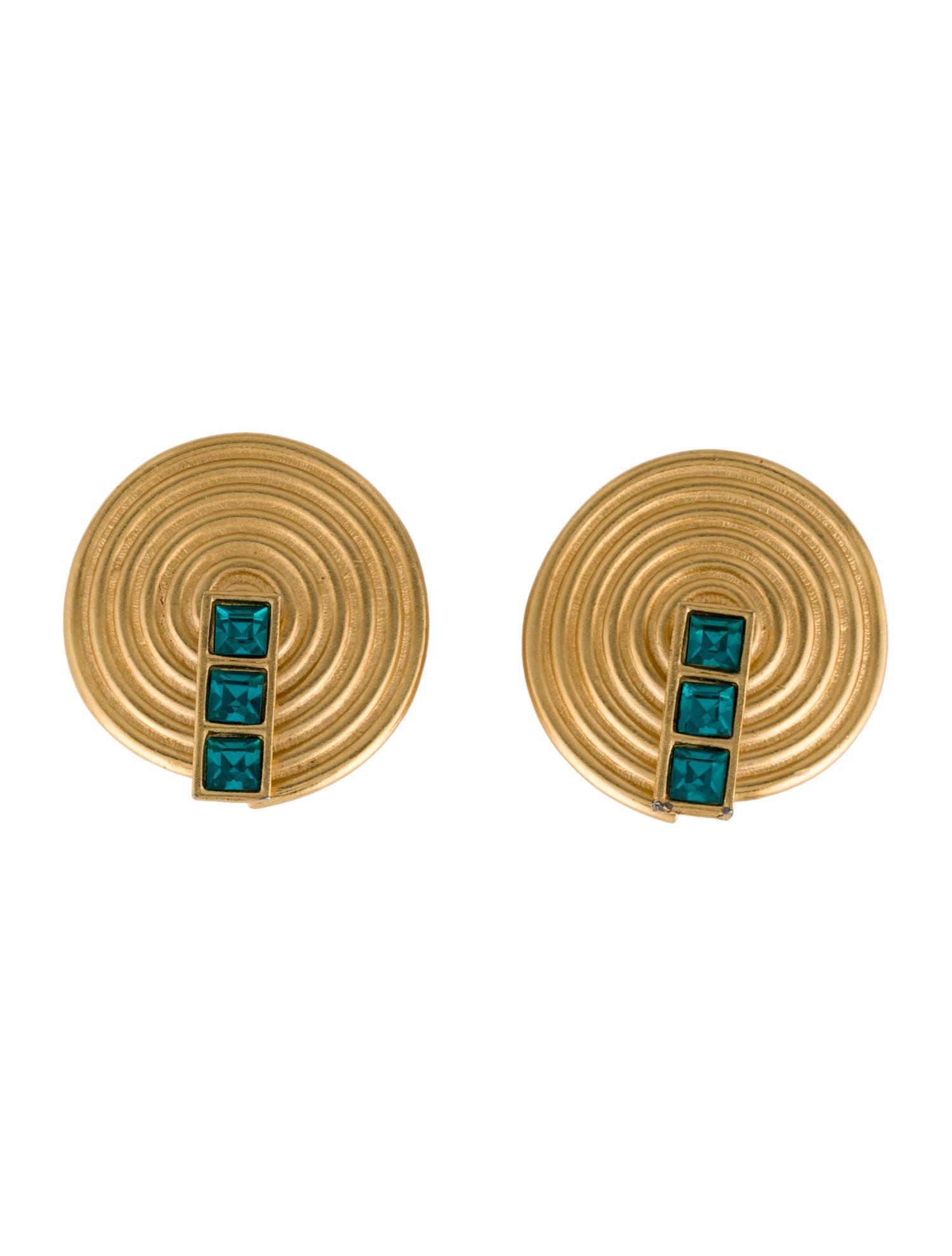 Yves Saint Laurent Crystal Vintage Clip-On Earrings