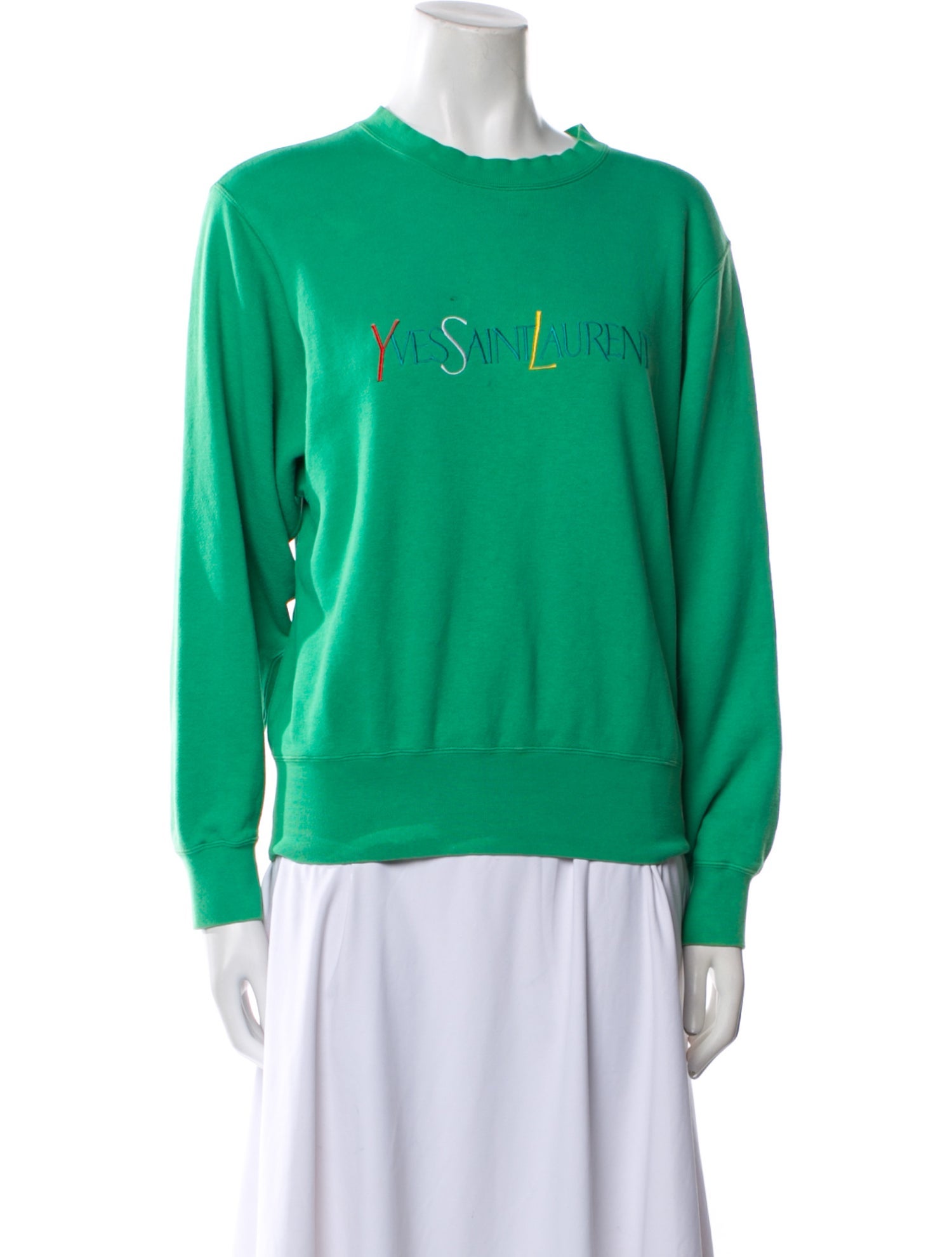 Yves Saint Laurent Crew Neck Long Sleeve Sweatshirt