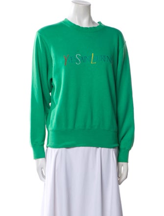 Yves Saint Laurent Crew Neck Long Sleeve Sweatshirt