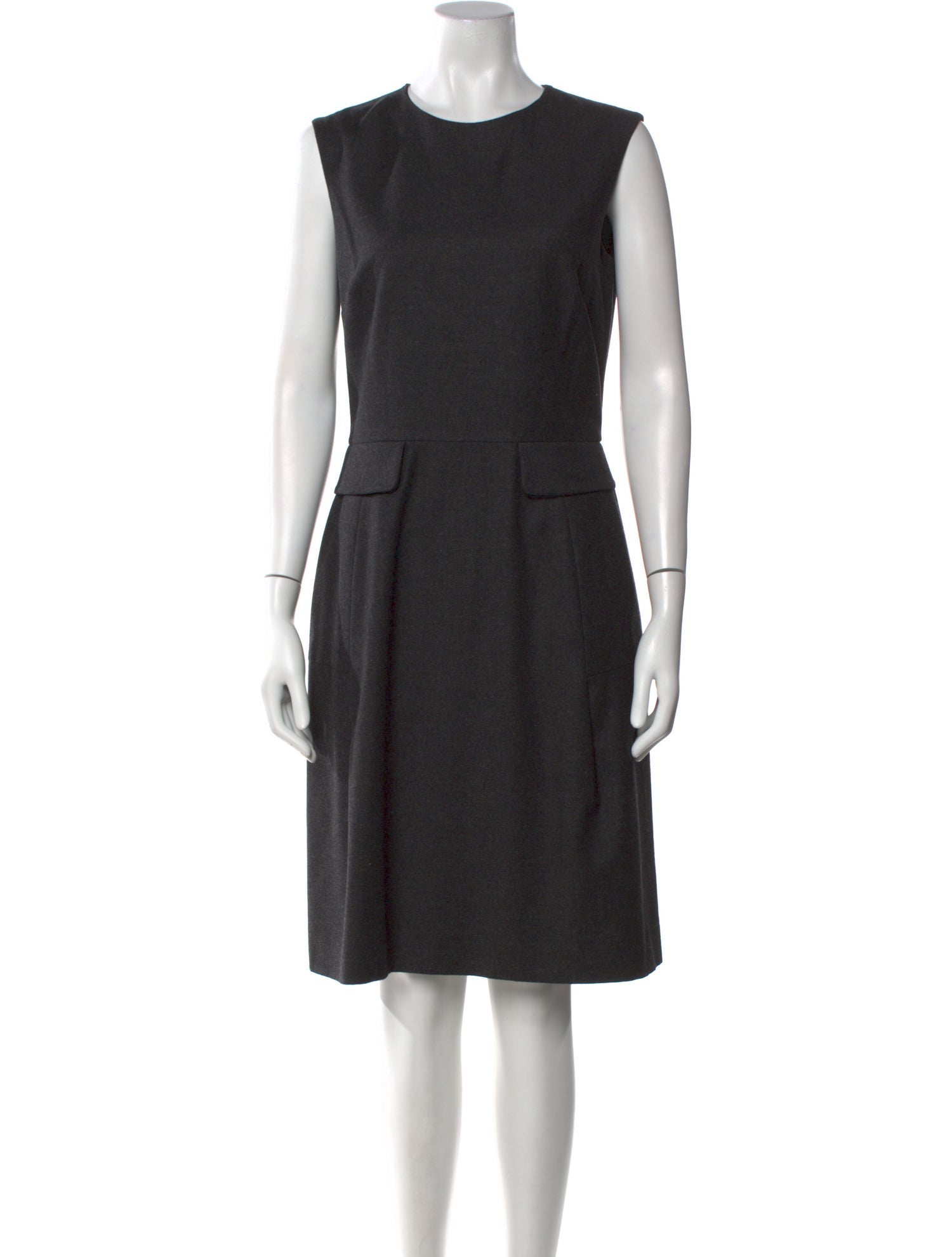 Yves Saint Laurent Wool Knee-Length Dress
