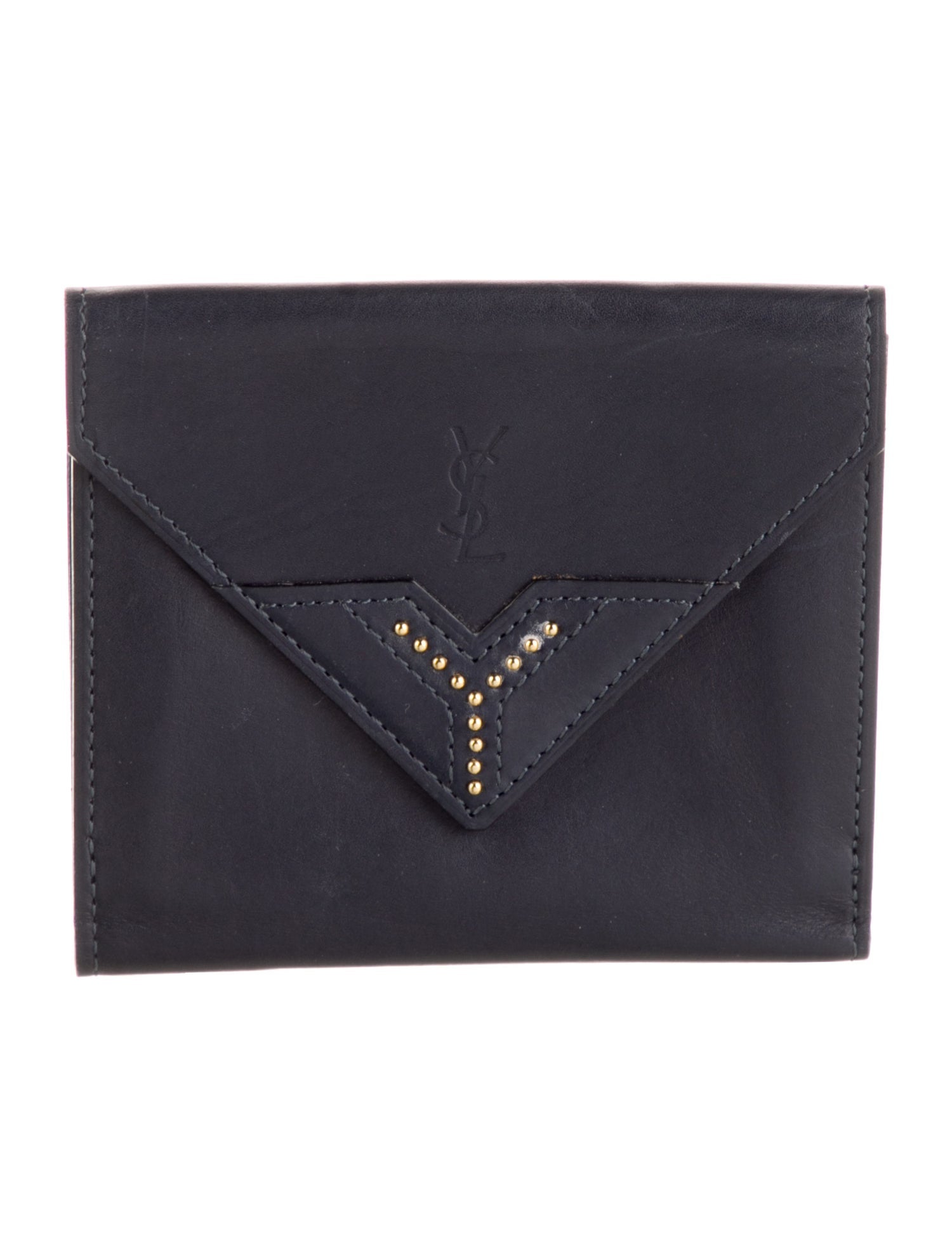 Yves Saint Laurent Leather Compact Wallet