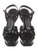Yves Saint Laurent Patent Leather T-Strap Sandals