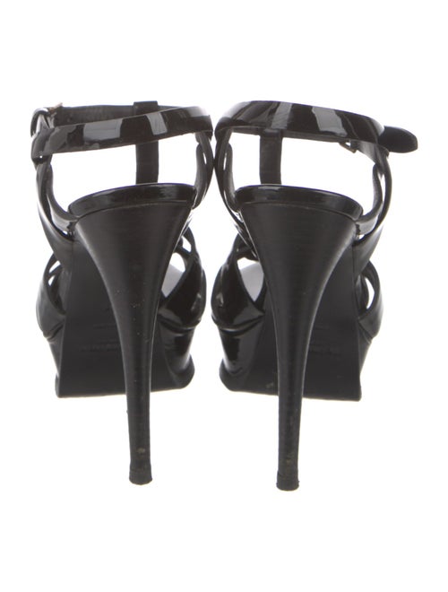 Yves Saint Laurent Patent Leather T-Strap Sandals