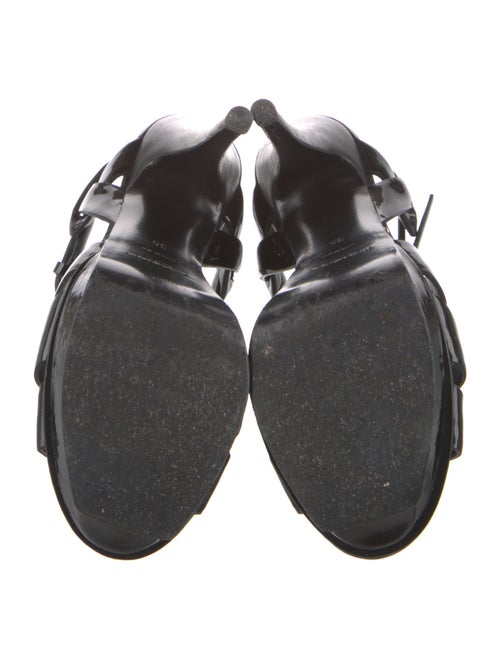 Yves Saint Laurent Patent Leather T-Strap Sandals