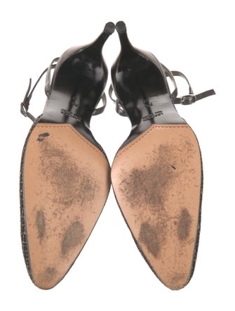 Yves Saint Laurent Mesh Floral Print Slingback Pumps